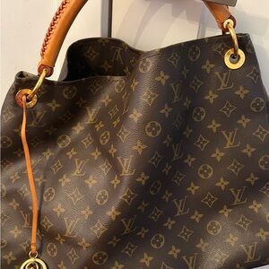 Louis Vuitton Monogram Canvas Hobo in Brown and Tan